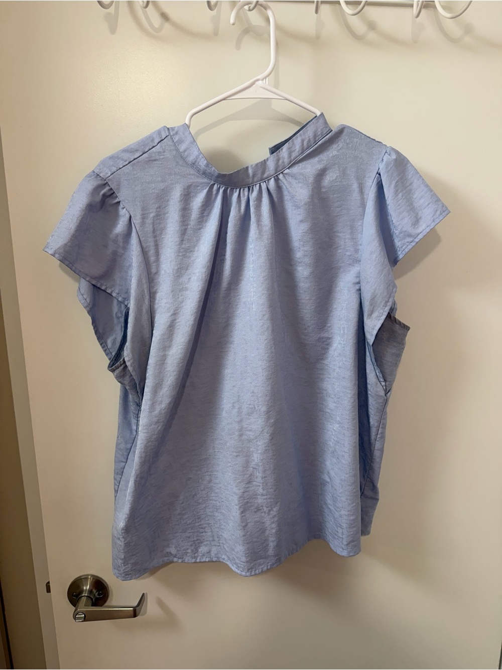 Light Blue Flutter Sleeve Nine West Women's Top